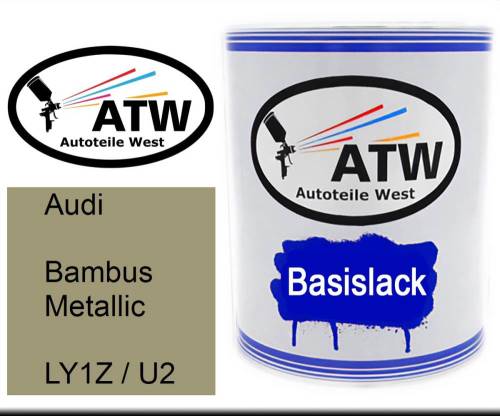 Audi, Bambus Metallic, LY1Z / U2: 1L Lackdose, von ATW Autoteile West.